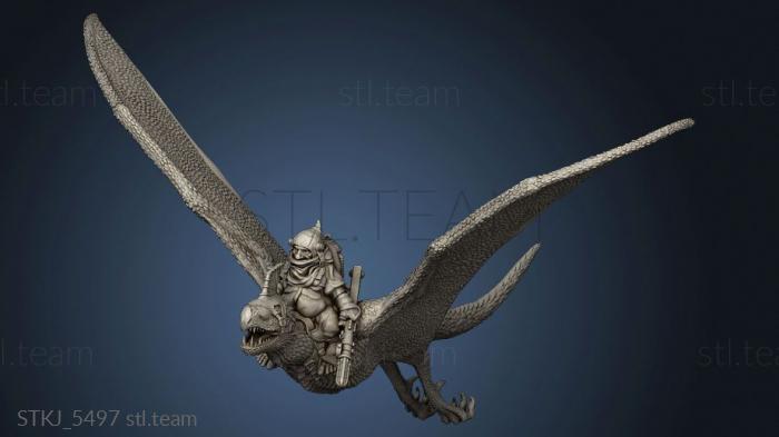 3D model Warlock Elites Add On Cliff Wyvern Rider (STL)