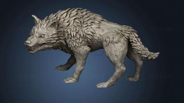 3D model Wolf closed mouth (STL)