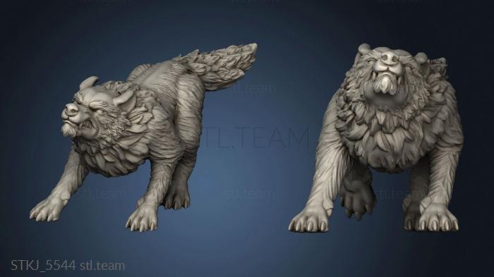 3D model Wolf wolf pounce (STL)