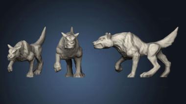 3D model Wolves Badru ned (STL)