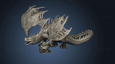 3D model Zombie Dragon Wyrm Gargantuan (STL)