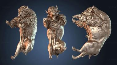 3D модель Американский бизон бой юный (STL)