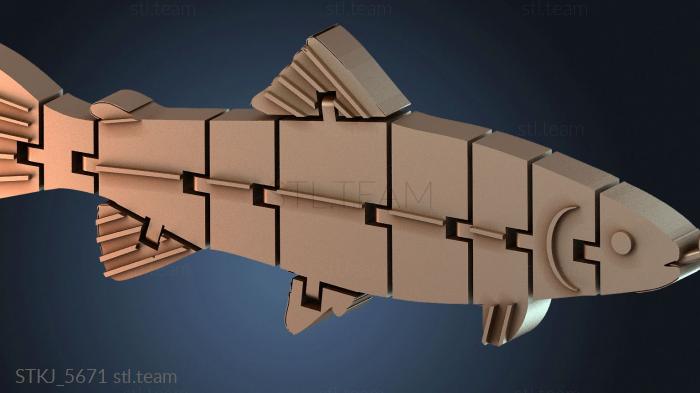 Статуэтки животных Сочлененная рыба на крючке