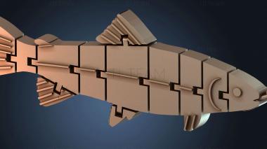 3D модель Сочлененная рыба на крючке (STL)