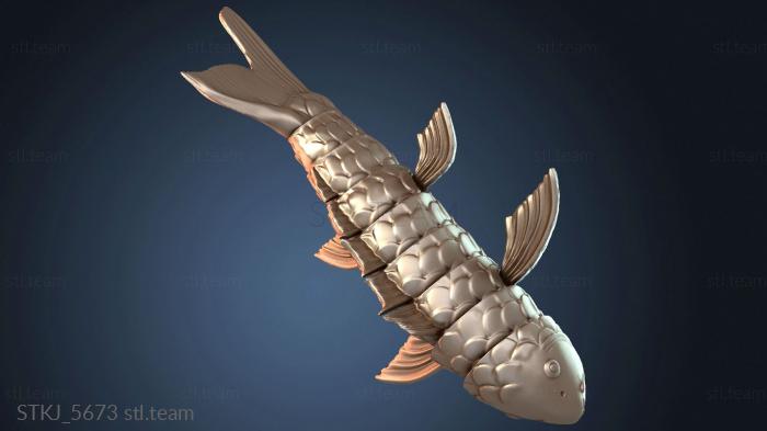 Статуэтки животных Шарнирная гибкая рыбка-кои