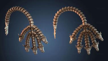 3D модель Сочленённая Гидра Мифическое Змееподобное Существо Вьяиз (STL)