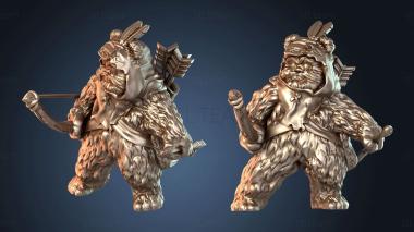 3D модель Медведь Кабан Волк (STL)