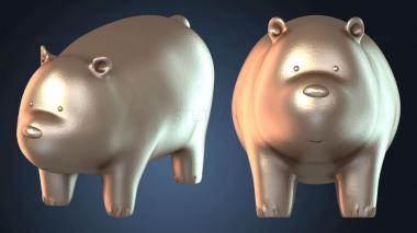3D model Bear Stacked Grizzly (STL)