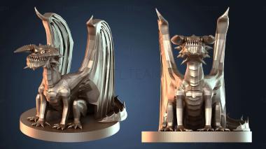 3D модель Черный дракон-змей (STL)