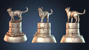 3D model Buried Tomb Cat (STL)