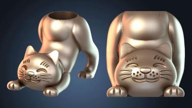 3D модель Горшок для кактуса для кошек (STL)