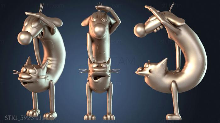 Статуэтки животных CatDog Nickelodeon