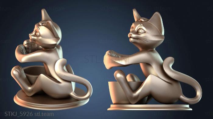 Статуэтки животных Cat Holding Book