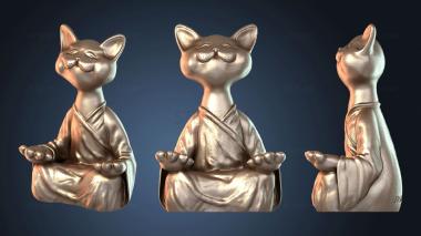 3D модель Кот Дзен (STL)
