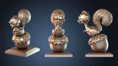 3D модель Милая белка (STL)