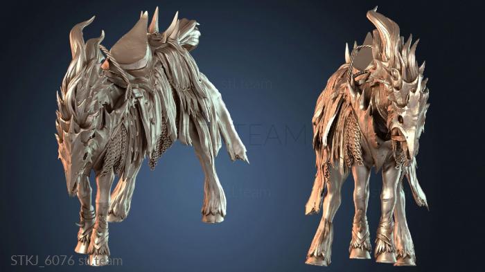 Конь смерти, стоящий с седлом