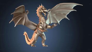 3D модель Дракон, насмехающийся над красным (STL)