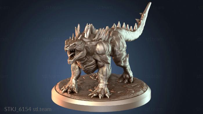 Статуэтки животных Драконий волк со скалой