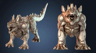 3D модель Драконий волк с каменным блеском (STL)