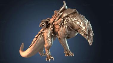 3D модель Рычащий дракон с седлом (STL)