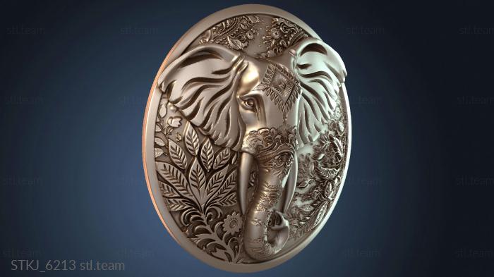 Статуэтки животных Литье медальона «Слон»