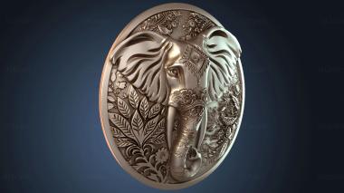 3D модель Литье медальона «Слон» (STL)
