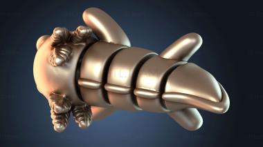 3D модель Flexi Baby Axolotl (STL)
