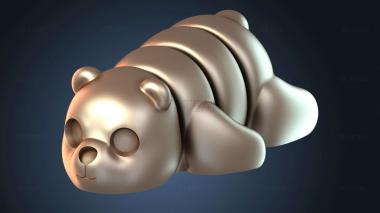 3D model Flexi Baby Bear Arms Back Vibrant (STL)
