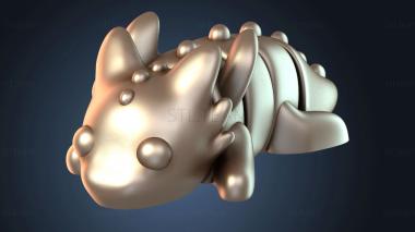 3D модель Гибкий Дракончик-детеныш Ревностного Дракона (STL)