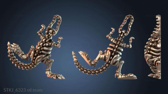 Статуэтки животных Гибкий скелет Рекса изогнутый