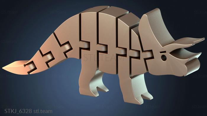 Статуэтки животных Любопытный трицератопс Флекси