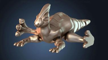 3D model Flexy Parasaurolophus (STL)