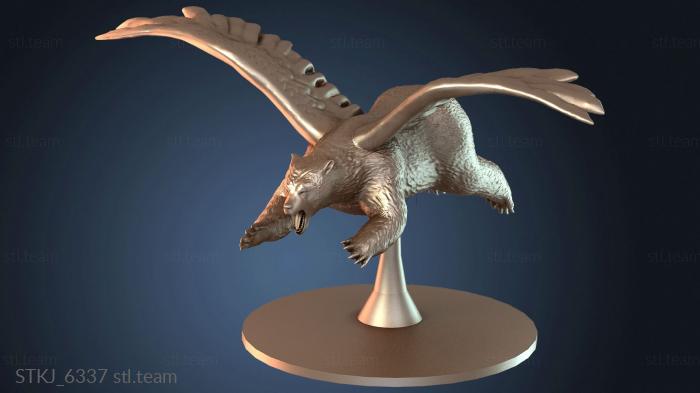 Летающий бурый медведь для Shapeways