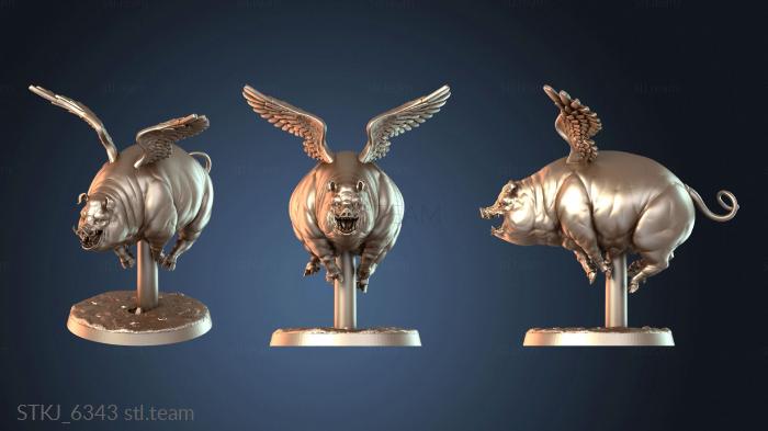 Анимированная летающая свинья