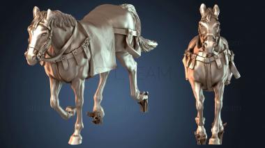 3D модель Грациозный скачущий конь (STL)