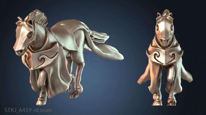 Статуэтки животных Генерал Тир Эльф Армия Колесница Конь Доблестный