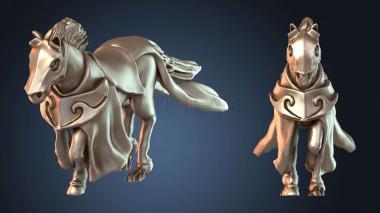 3D модель Генерал Тир Эльф Армия Колесница Конь Доблестный (STL)