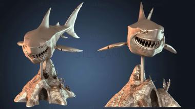 3D модель Большая белая акула (STL)