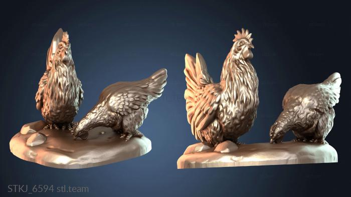 Статуэтки животных Курица-близнец