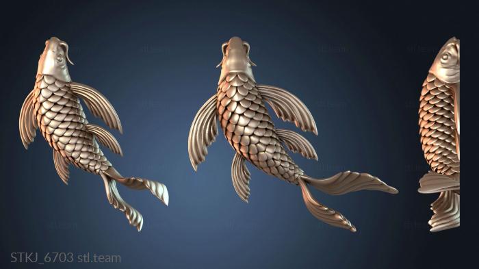 Статуэтки животных Настенный светильник Koi