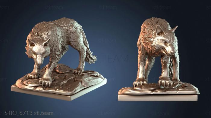 Статуэтки животных Куро и Широ Черный Волк