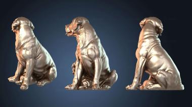 3D модель Лабрадор со щенком (STL)