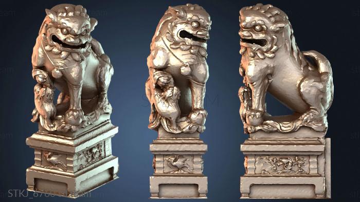 Статуэтки животных Замороженная статуя льва