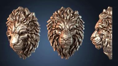 3D модель Украшение стены в виде льва (STL)
