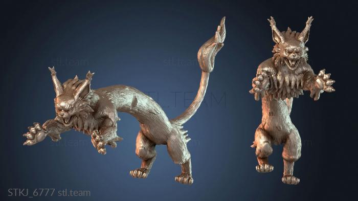 Статуэтки животных Длинная кошка атакует