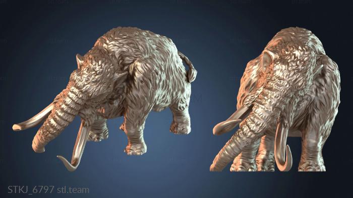 Статуэтки животных Мамонт атакует