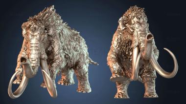 3D модель Мамонт атакует гиганта (STL)