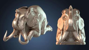 3D модель Мраморный слон (STL)