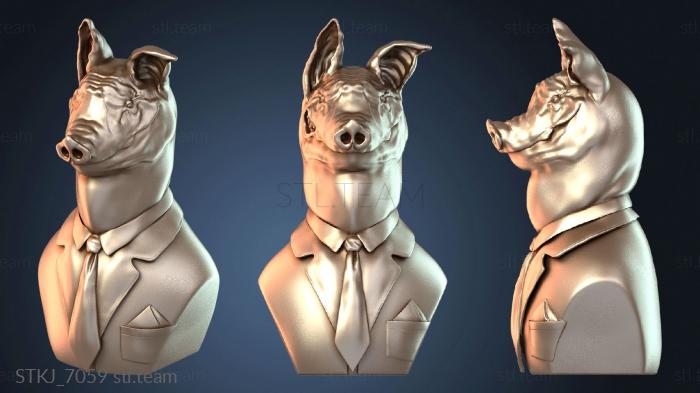 Статуэтки животных Бюст Свиного Вождя