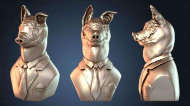 3D model Pig Chief Bust (STL)